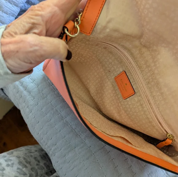 Kate Spade Tangerine Cross Body with Gold Accent - Picture 3 of 4